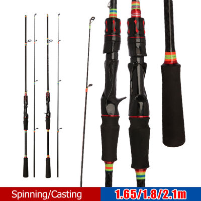 Rebrol【Ready สหรัฐอเมริกา Stock 】เบ็ดตกปลา1.65M/1.8M ไฟเบอร์กลาส Spinning Joran Pancing Cetak เบ็ดตกปลาเสาล่อ2ชิ้นปลาคาร์พตกปลาน้ำจืดน้ำเค็มอุปกรณ์เสริม