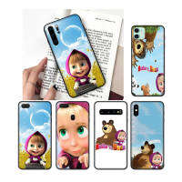 NO65 Masha and the Bear Protective เคสโทรศัพท์ หรับ iPhone G41 Moto G51 G31 G52 13 14 G42 G1000 12 G71 G22 Max Plus Mini Pro ซิลิโคน ปก