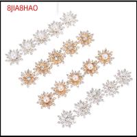 8JIA8HAO 10PCS 16MM DIY Flatback ชุบ หัวเข็มขัดไข่มุก ปุ่มเกล็ดหิมะ ตัดเย็บเสื้อผ้า ปุ่ม Rhinestone