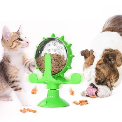 อาหารสุนัขแมวแบบอินเทอร์แอคทีฟเพื่อรักษาของเล่นสำหรับสัตว์เลี้ยงของเล่นฝึกอบรม IQ ให้อาหารช้าสำหรับลูกสุนัขมีถ้วยดูดร้านค้า
