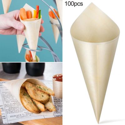 100Pcs Dessert Cones Food Grade Disposable Heat-Resistant BPA Free Charcuterie Cones Small Dessert Cones Kitchen Supplies