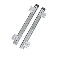 1pair Ball Bearing Keyboard Bracket Crane Home Smooth Computer Desk Full Extension Long Hoisting Drawer Slide Rail Guide Office