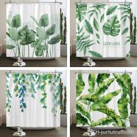 【hot】❇  leaves Shower Curtains Curtain 3d Printed Polyester With Hooks