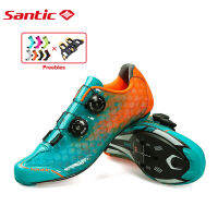 Santic รองเท้าจักรยานเสือหมอบชาย Cleats รองเท้าคาร์บอนไฟเบอร์รองเท้า Outsole Professional กีฬา Racing รองเท้า RB รองเท้า Breathable ล็อครองเท้าขี่จักรยาน MS19008