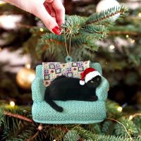 Xmas Black Cat Pendant 2022 Christmas Party Decoration New 2023 Tree Year Pc Gifts 1 Ornaments Christmas Decorations Hanging