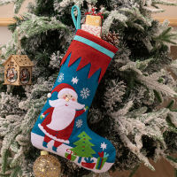 ถุงเท้าดีไซน์แบบ Caim MALL ถุงเท้าคริสต์มาสตกแต่งคริสต์มาสสำหรับเทศกาลคนแก่พร้อมเชือกแขวนที่สมบูรณ์แบบตกแต่งคริสต์มาสน้อยกว่า