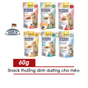 Bánh Snack - Bánh Thưởng GimCat Cho Mèo Có Nhân Thơm Ngon Gói 60g