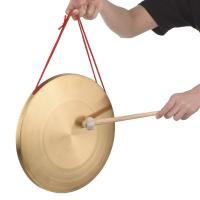 15 / 22 / 30 cm Hand Gong Cymbals Brass Copper Gong Chapel Opera Percussion Instrument with Round Play Hammer