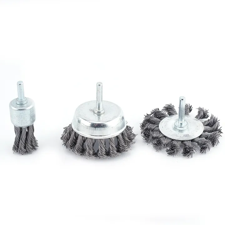 Regh Steel Rotary Flat Wire Brush Rust Removal Polishing For Drill