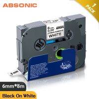 Absonic ฉลากไร้สายขนาด6มม. สำหรับ Brother S111ฉลากกาว S211 SM911เทปลามิเนตเทปสำหรับ Brother เครื่องพิมพ์ฉลาก