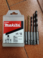 Makita B-57532 ดอกสว่านเจาะไม้ และ เจาะเหล็ก สำหรับใส่สว่านโรตารี (รวมทั้งหมด5ดอก) ของแท้โดยตัวแทนจำหน่าย