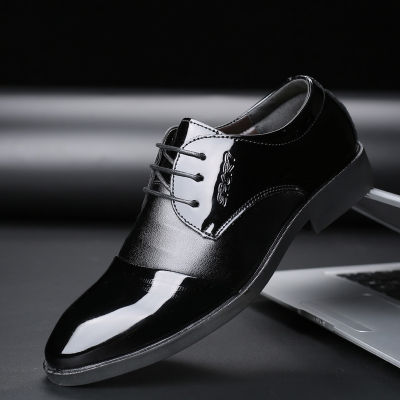 รองเท้าใส่ออกงานชายรองเท้าหนังแบบสวมผู้ชายรองเท้าโลฟเฟอร์ชาย Mens Leather Shoes Formal Shoes Wedding Shoes ใส่สบาย
