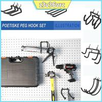 Pegboard อเนกประสงค์สำหรับจักรยาน Z3V36VRC เครื่องมือจัดระเบียบที่ยึดเครื่องมือไฟฟ้าสว่านไฟฟ้าตะขอแผ่นรองจานเจาะรูด้ามจับสว่านราวไม้แขวนยึดกับผนังโรงรถตะขอเป๊กบอร์ดตะขอเก็บของ