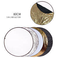 SH 31.5 Inch 80CM Portable 5 in 1 Translucent Collapsible Round Multi Disc Light Reflector for Photo Photographic Accessories