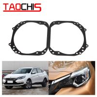 Taochis ชุดกรอบอะแดปเตอร์ดัดแปลงแต่งรถ,ฉากยึดไฟหน้าสำหรับ Nissan Venucia T90 3r 2017เฮลล่า G5เลนส์โปรเจคเตอร์5ชิ้น