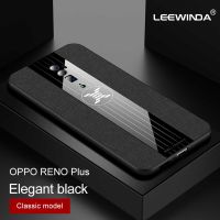 LEEWINDA เคสโทรศัพท์ OPPO Reno 10X Zoom,สำหรับ OPPO Reno เคสสามต่อสู้ผ้ารูปแบบเกราะขอบนิ่มกันกระแทกฝาหลัง