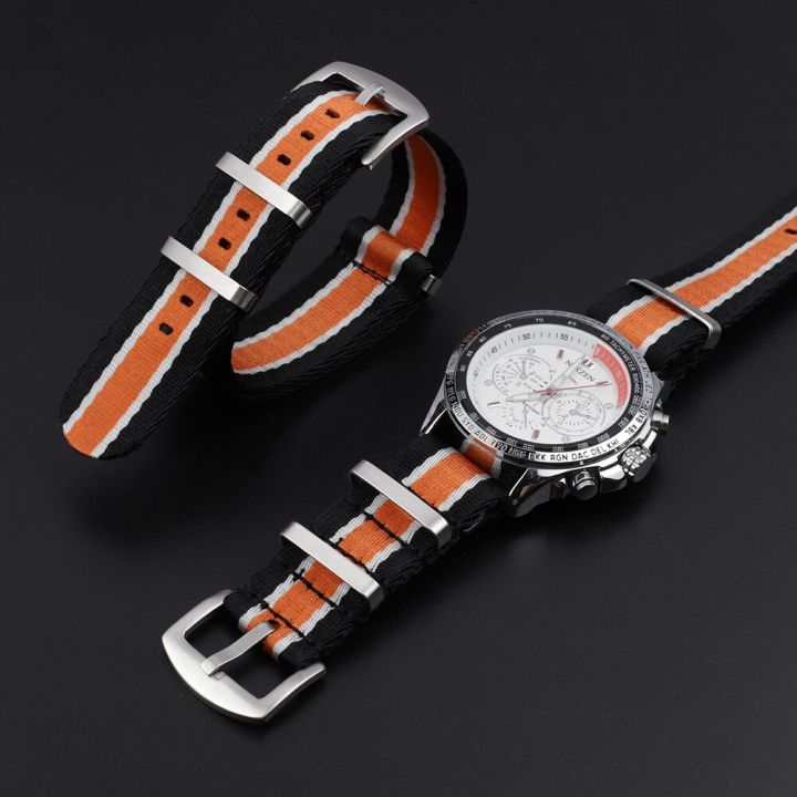 onthelevel-นุ่มสวมใส่สายนาฬิกา22มิลลิเมตรยาวสายสายนาฬิกาไนลอนข้อมือเข็มขัดนาฬิกาเครื่องประดับสำหรับ-omega-james-bond-007-e-carterfa