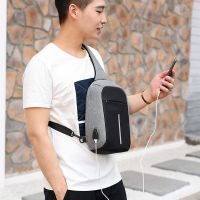 USB Charging Realeos Canvas Men Uni Crossbody Shoulder Sling Bag - R870