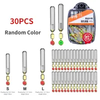 30ชิ้นตกปลาลอยผู้ถือทองแดงซิลิโคนหมุน360องศาหมุนได้อย่างอิสระตกปลาอุปกรณ์เสริมผู้ช่วยที่ดี