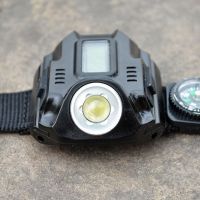 4 Mode Lumens Wrist Watch Flashlight Torch Wristlight with Time Digital Screen 2Fire Goods