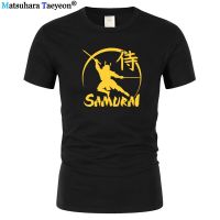 NEW Japanese Samurai Print Fashion Men T-Shirt Coolest Print Short Sleeves Tshirt Cotton Funny T Shirts