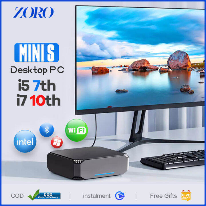 Zoro Mini Desktop office computer intel core I5 7200/i7 10875H Builtin