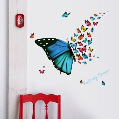 Colorful Butterfly Wall Sticker Butterflies For Home Decoration Living room Bedroom Decor Art Decals Wallpaper Removable Poster