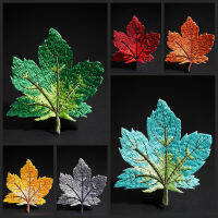 สีสัน Maple Leaf เย็บปักถักร้อย DIY เสื้อยืดเสื้อกางเกงยีนส์กระเป๋าเป้สะพายหลังประณีตเย็บตกแต่งสติกเกอร์ Applique อุปกรณ์เสริม-x7d