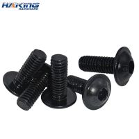 ♦✎ 10pcs/lot M3 M4 M5 M6 M8 M10 Hex Socket Flange Button Head Screws 10.9 High Stength Black Allen Bolts length 6mm to 40mm