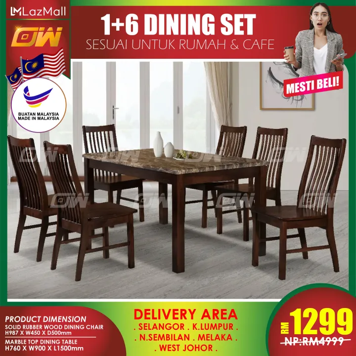 Dining Table Chair Meja, Dining Table And Chairs Made In Malaysia