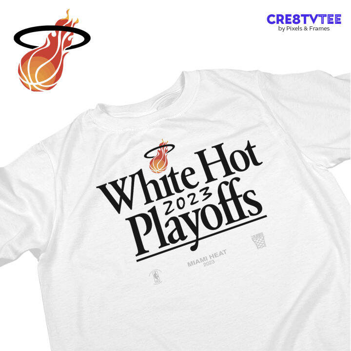 Miami Heat White Hot 2023 Playoffs Shirt - Peanutstee