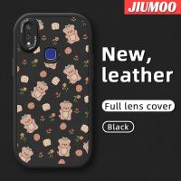 เคส JIUMOO สำหรับ Vivo V11i V15 Pro,เคสโทรศัพท์หนังดีไซน์ใหม่บางลายหมีน่ารักแฟชั่นเคสป้องกันเลนส์เต็มรูปแบบเคสป้องกันกล้องเคสนิ่ม