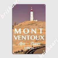 Mont Ventoux ป้ายโลหะตกแต่งผนังที่จอดรถใต้ดินโปสเตอร์ป้ายดีบุกวินเทจในห้องครัว