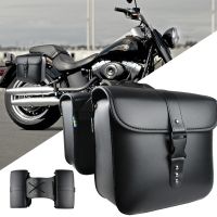 Universal Motorcycle SaddlebagsRepair Tool Bag Storage Bag for Honda Shadow Suzuki Pu Side Tool Bag Luggage Black