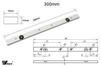 บาร์ชุดแขนช่วยตัดอลูมิเนียม300มม. (12 ") สำหรับรางตัว T มาตรฐานอุปกรณ์เลื่อยไม้
