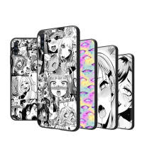 Black เคสโทรศัพท์ Compatible หรับ Xiaomi Redmi Note 9T 11I 12 11 10C 10S 10 11T Pro Max ปก SC-3 Ahegao Anime