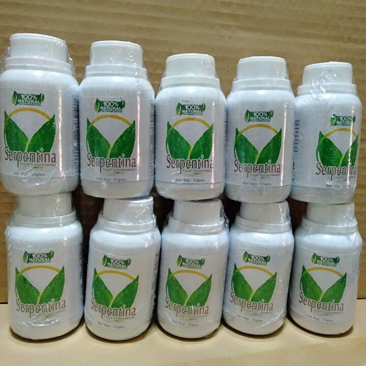 10 BOTTLES of SERPENTINA NATURAL HERBS 100caps./B | Lazada PH