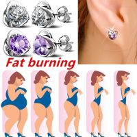 Crystal Weight Loss Earrings Women Fitness Exercise Beauty Health Jewelry Slimming Earrings Stimulation Magnetic Therapy