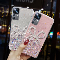 เคสสำหรับ Xiaomi 12T 12T 12T Pro,เคสโทรศัพท์หรูหราแวววาวประดับด้วยดวงดาวบนท้องฟ้าประดับพลอยเทียมสวยงามผีเสื้อเด็กผู้หญิงเคสซิลิโคนนิ่มกันกระแทกฝาครอบด้านหลัง