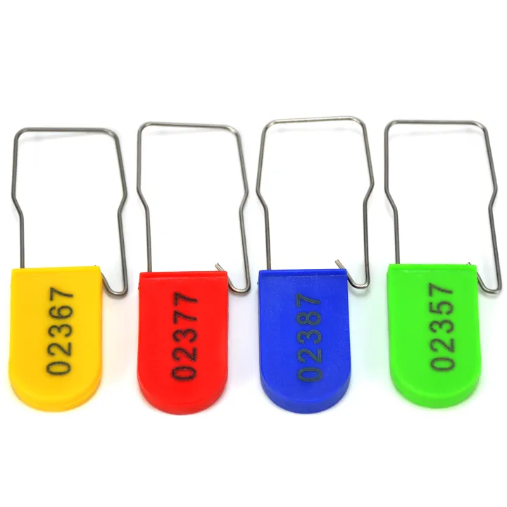 50/100PCS Plastic Padlocks Serial Numbered Security Seal Tag Tamper