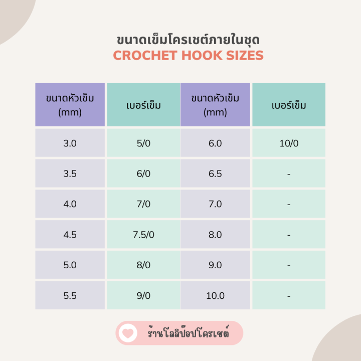 ชุดเข็มโครเชต์ไม้ไผ่-12-ขนาด-เข็มถักไหมพรม-เข็มถักโครเชต์-อุปกรณ์โครเชต์-เข็มควักไหมพรม-เข็มโคเช