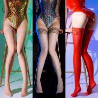 【CC】◆  912 Needle 8D Oily Stockings WomenS Silk Thin Anti-Hook Silicone Non-Slip Thigh Socks