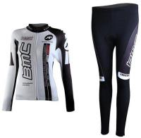 YOUPIN Women Classic Cycling Jersey Winter Thermal Bike Top + Bib Tights Set