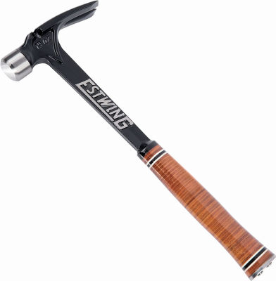 ESTWING Ultra Series Hammer - 15 oz Rip Claw Framer with Smooth Face &amp; Genuine Leather Grip - E15S