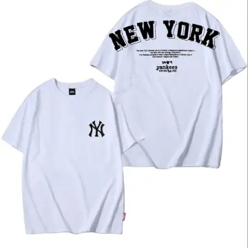 pakaian atasan kaos MLB-Korean Tshirt NY Big Logo In Black sz XS