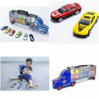 ของเล่นรถบรรทุก รวมรถยนต์ 12 คัน ของเล่นสำหรับเด็ก รถยนต์มินิ โลหะหล่อ    Toy Truck Transport Car Carrier Toy for Kids Includes 12 Pc Die-Cast Metal Mini Cars