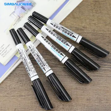 Pens : Simbalion Dual Tip Permanent Marker Pen (Black)