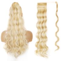 Sylhair Long Body Wavy Ponytail for Women Wrap Around Synthetic Fake Hair Extension Heat Resistant Pony Tail Hairpiece Wig  Hair Extensions  Pads