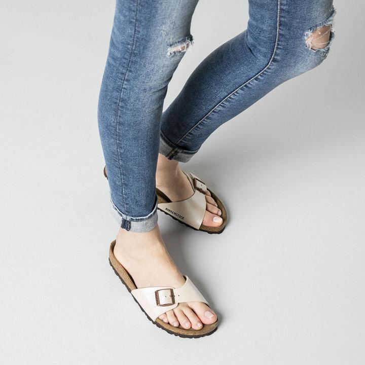top-รองเท้าแตะลำลอง-original-germany-genuine-bk-birken-sandals-new-birkenstockรองเท้าแตะ-women-madrid-birko-flor-graceful-pearl-white-ready-stock