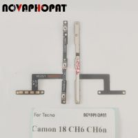 Novaphopat สำหรับ Tecno Camon 18 CH6 Ch6n ปุ่มเปิดปิดริบบิ้นปุ่มเปิดปิดเครื่องโค้งที่ปรับเสียงขึ้นลง